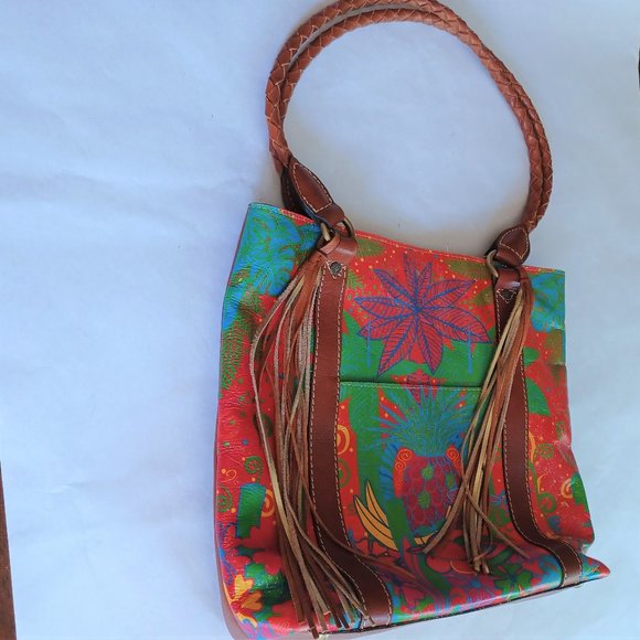 Patricia Nash Handbags - SOLD!--Patricia Nash Tropicana Summer, Cuban inspired Leather Bag